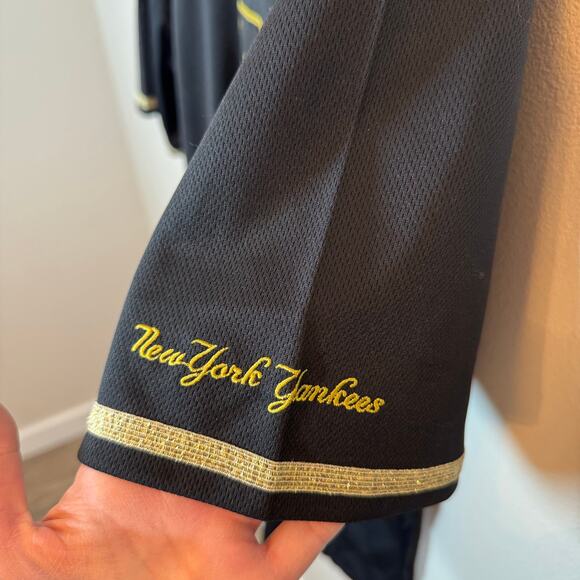 Derek Jeter New York Yankees Nike Authentic Collection Black Gold Jersey Size 48 - Picture 6 of 11